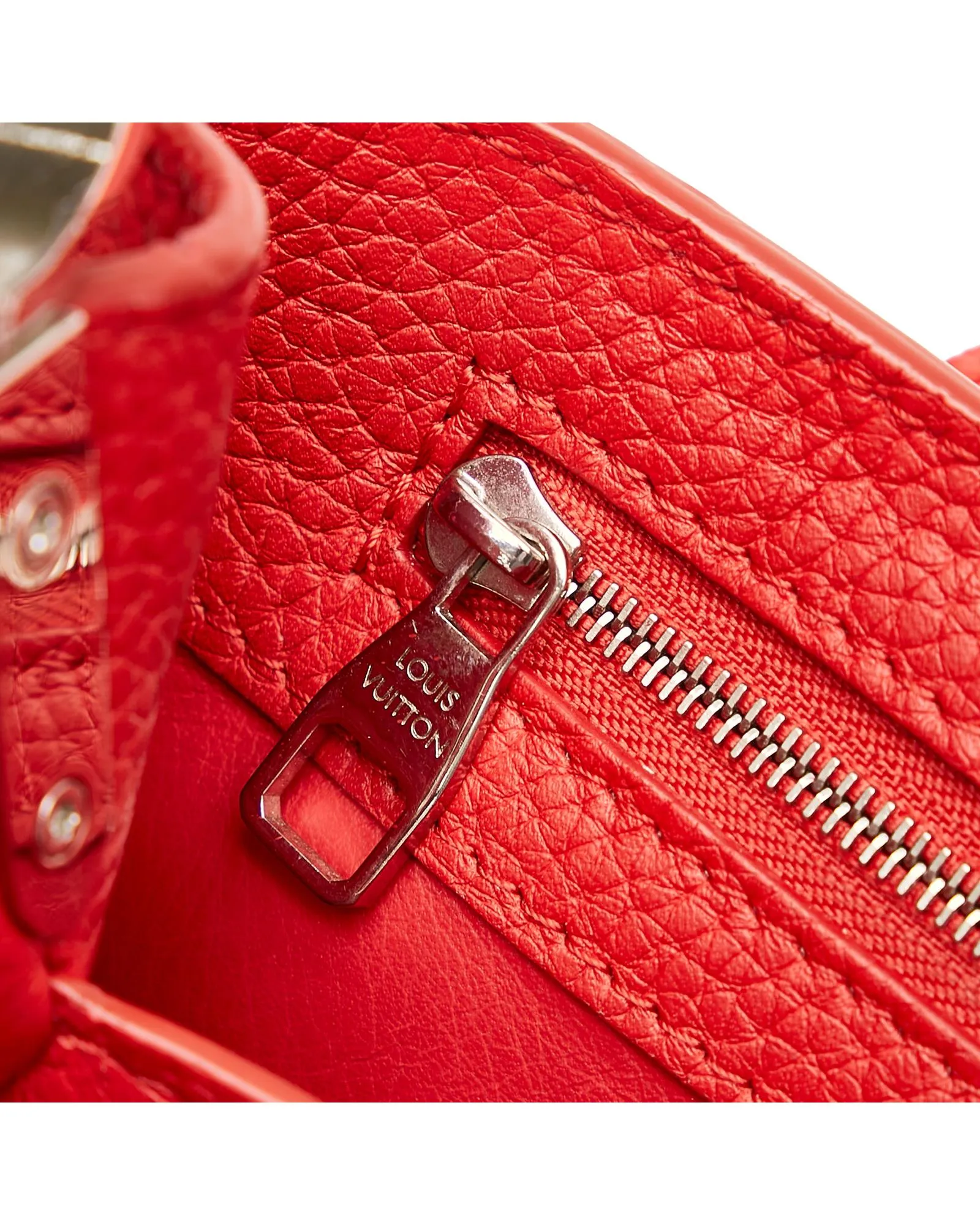 Capucines Mini Red Leather Handbag