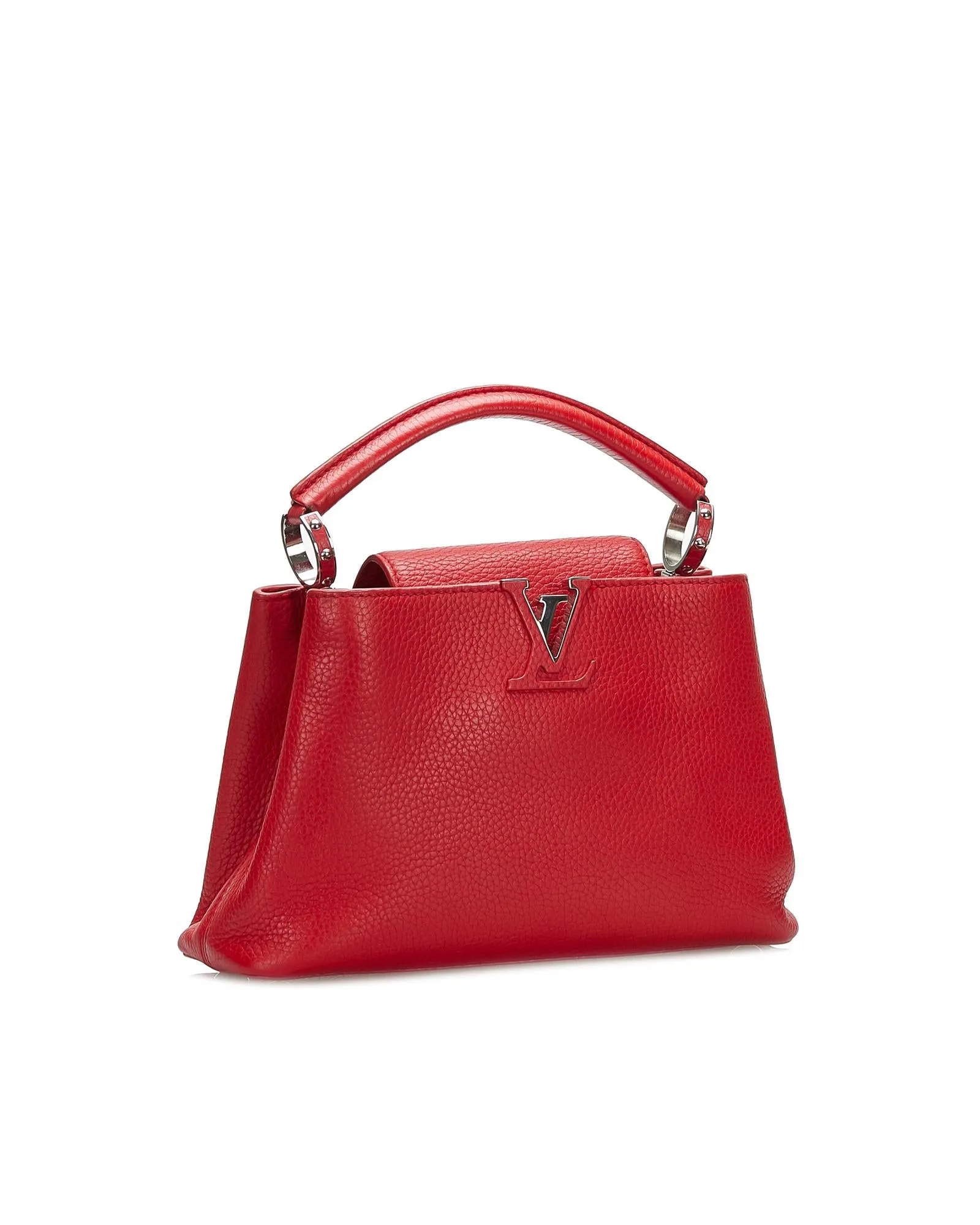 Capucines Mini Red Leather Handbag
