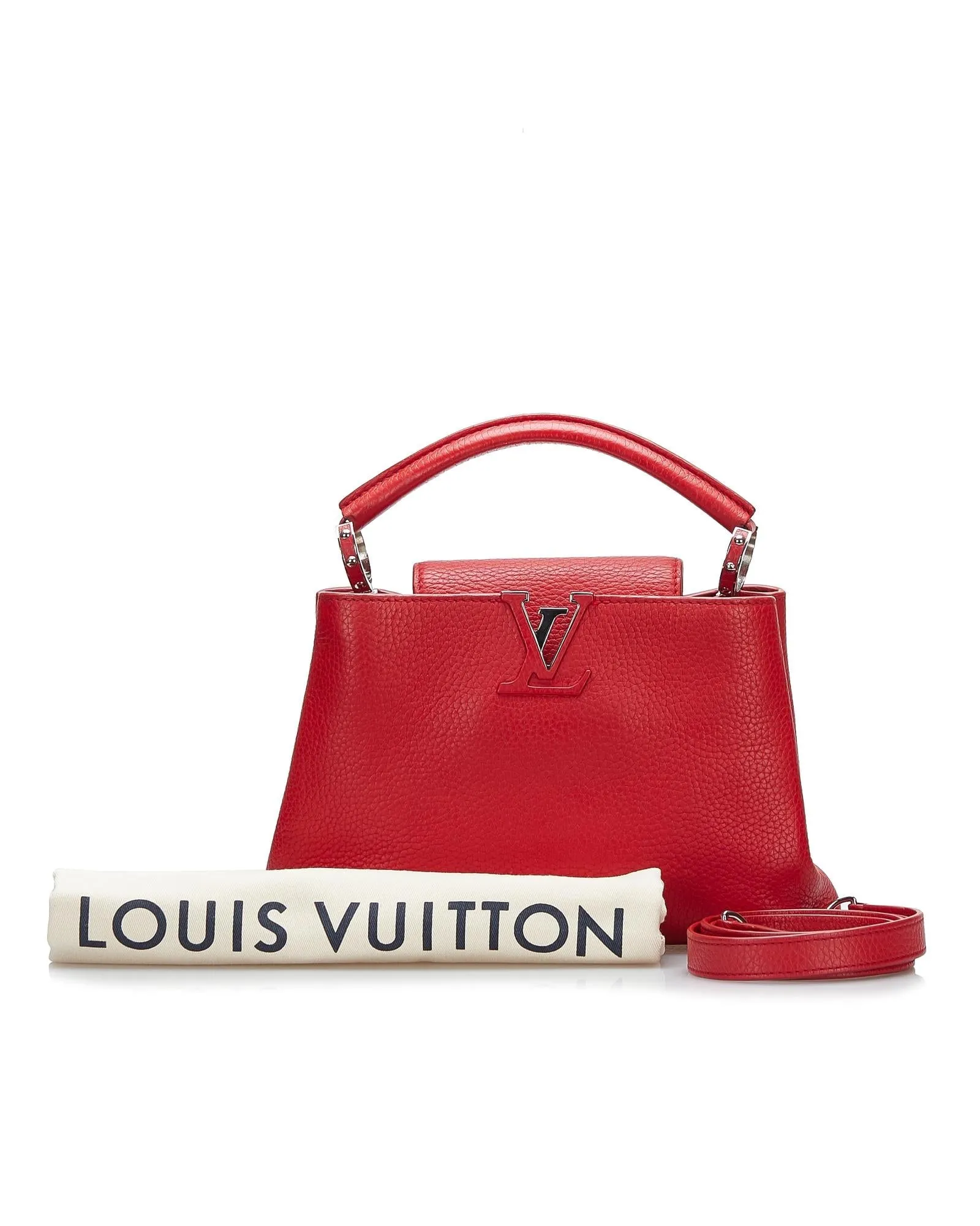 Capucines Mini Red Leather Handbag