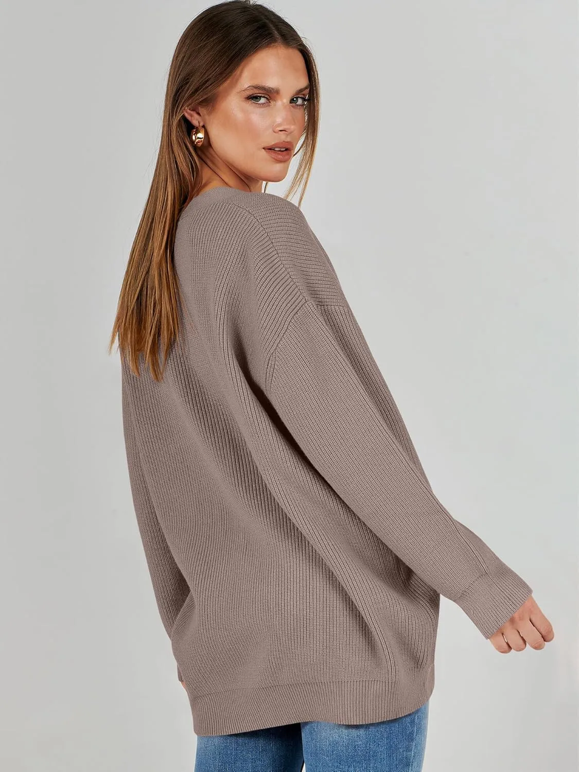Caracilia Women's Oversized Cardigan Sweaters Long Sleeve Button Down Open Front Knit Sweater 2024 Fall Fashion Outfits