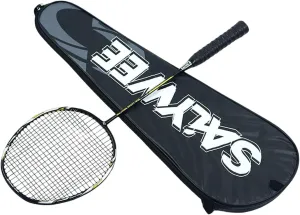Carbon Fiber Badminton Racket 95G Shuttlecock Racket with Carrying Bag for Sports