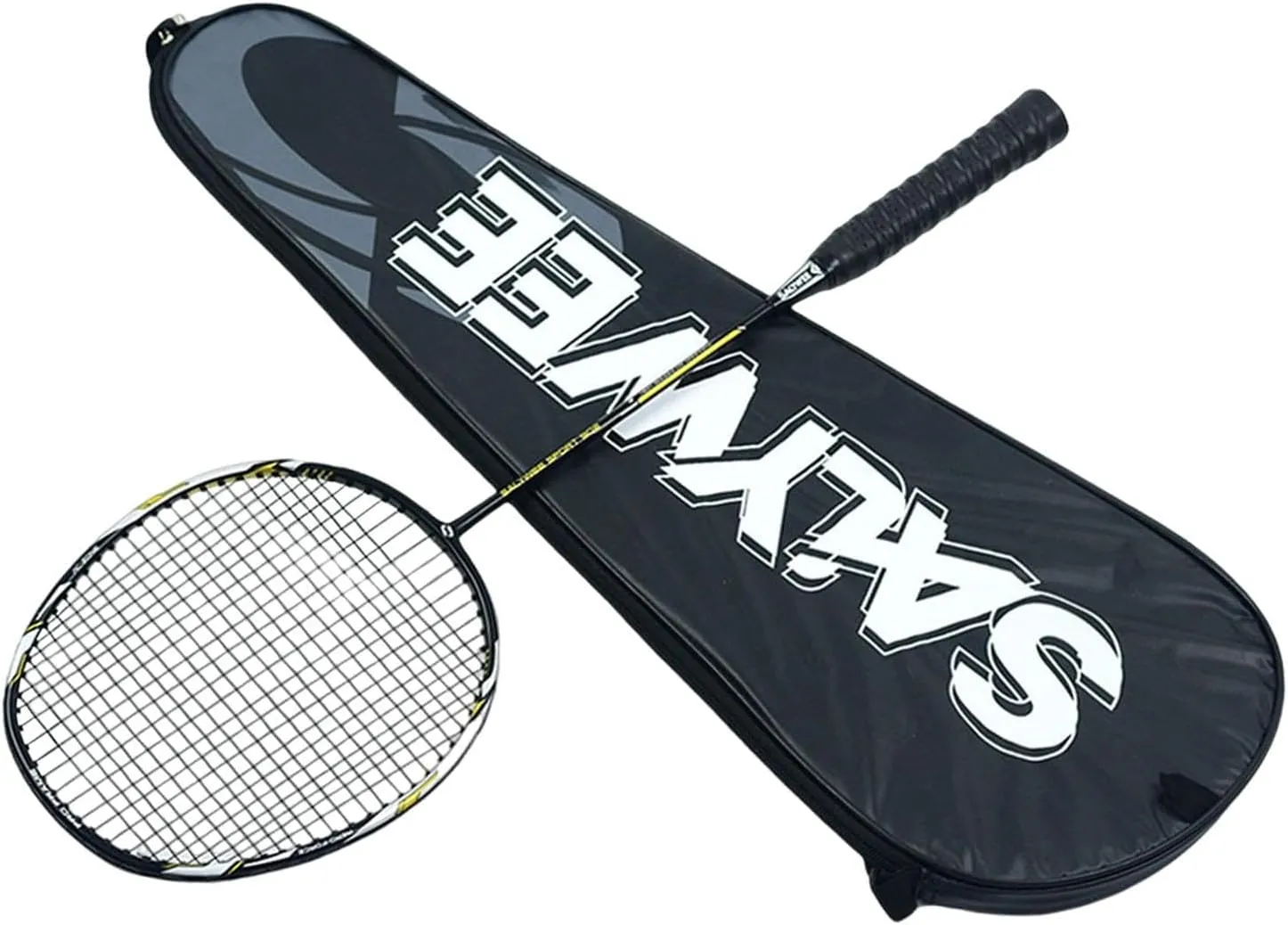 Carbon Fiber Badminton Racket 95G Shuttlecock Racket with Carrying Bag for Sports