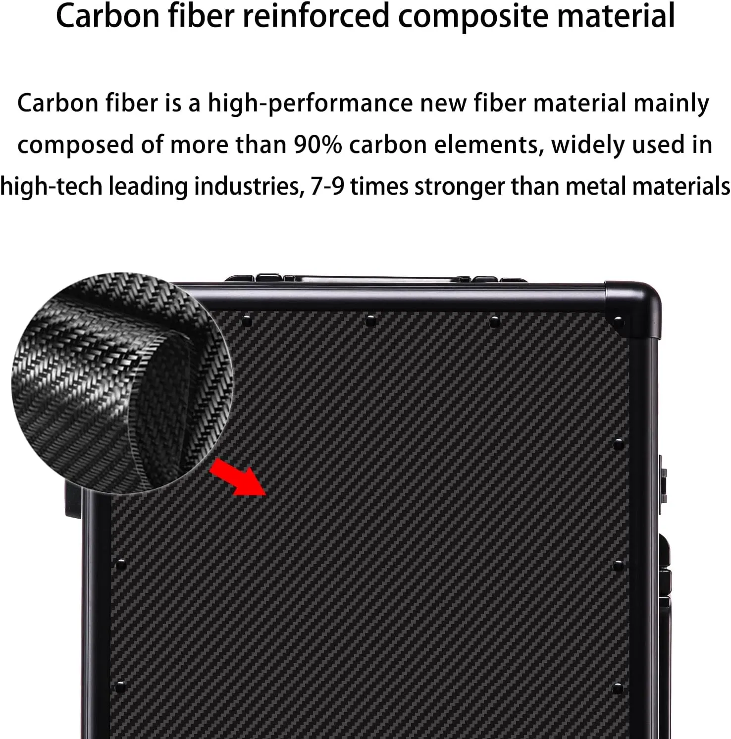 Carbon Fiber Carry-on Luggage TSA Customs Lock Zipperless Silent Rotary Wheel Business Suitcase Aluminum Frame (Camouflage pattern black, 20 '')