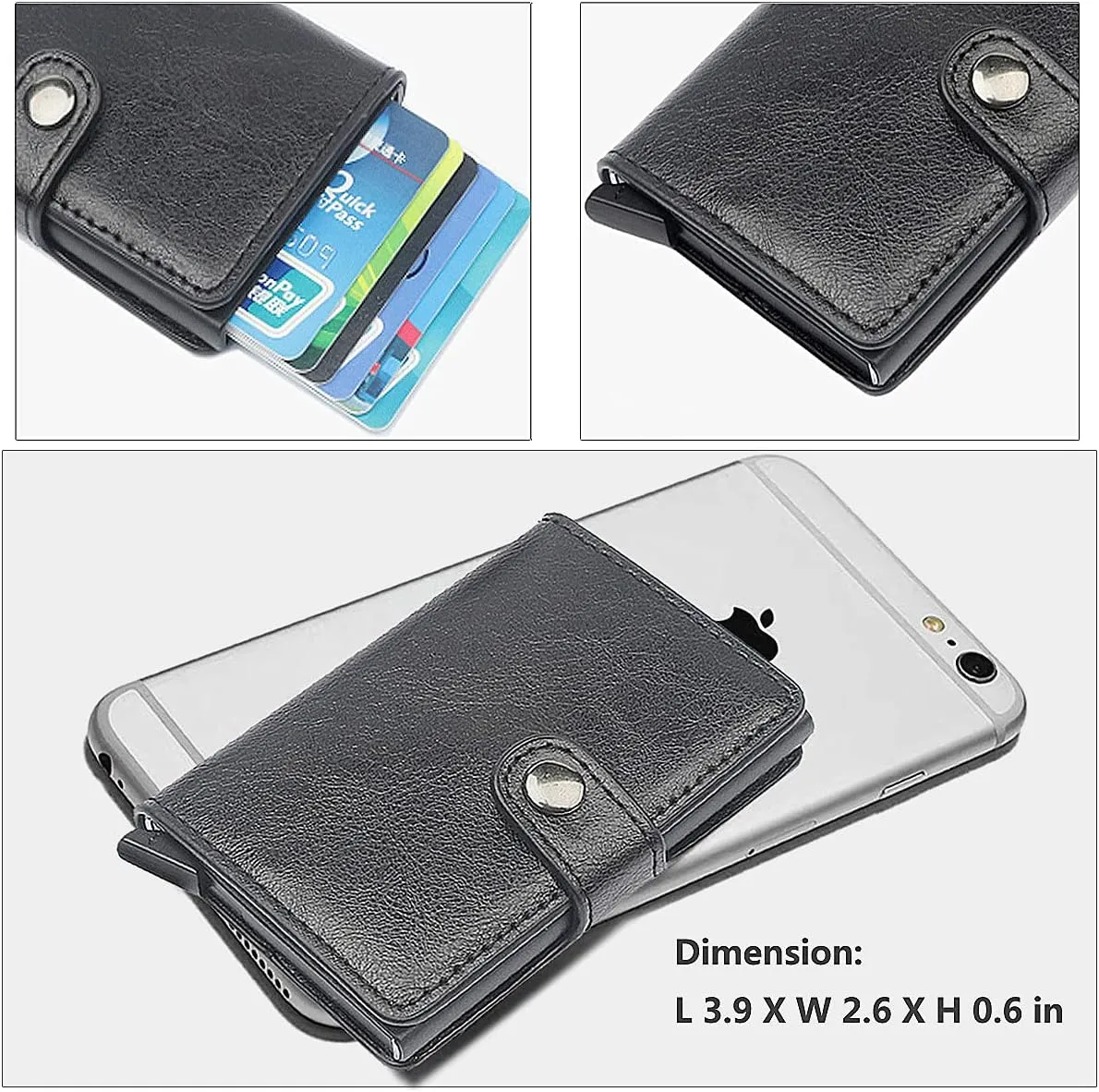 Card Holder, Men Credit Card Holder, Slim Card Case Front Pocket Anti-theft-RFID Auto Pop up Travel Thin Wallets for Men