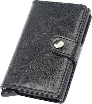 Card Holder, Men Credit Card Holder, Slim Card Case Front Pocket Anti-theft-RFID Auto Pop up Travel Thin Wallets for Men