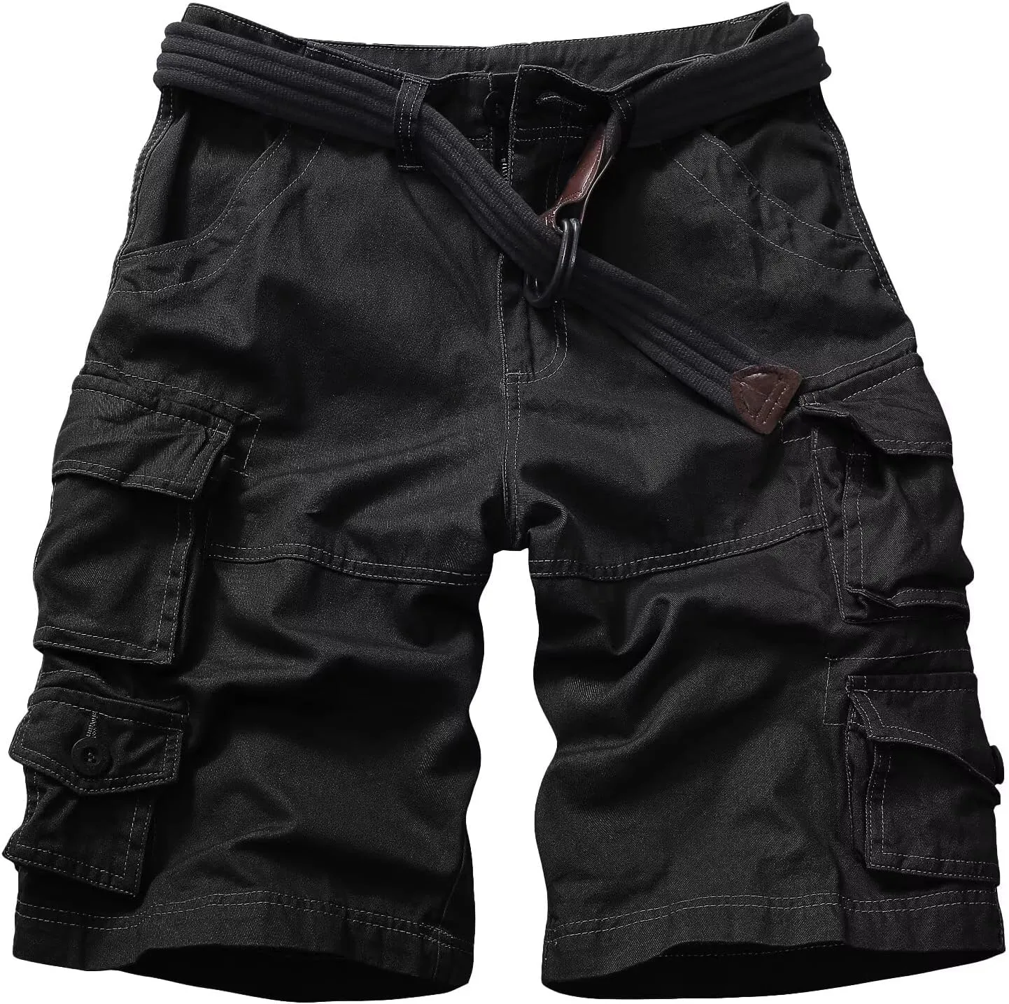 Cargo Short for Men Relaxed Fit Camo Outdoor Hiking Work Cotton Casual Shorts with 9 Pockets No Belt
