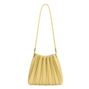 Carrie Key Lime Pleated Vegan Shoulder Bag