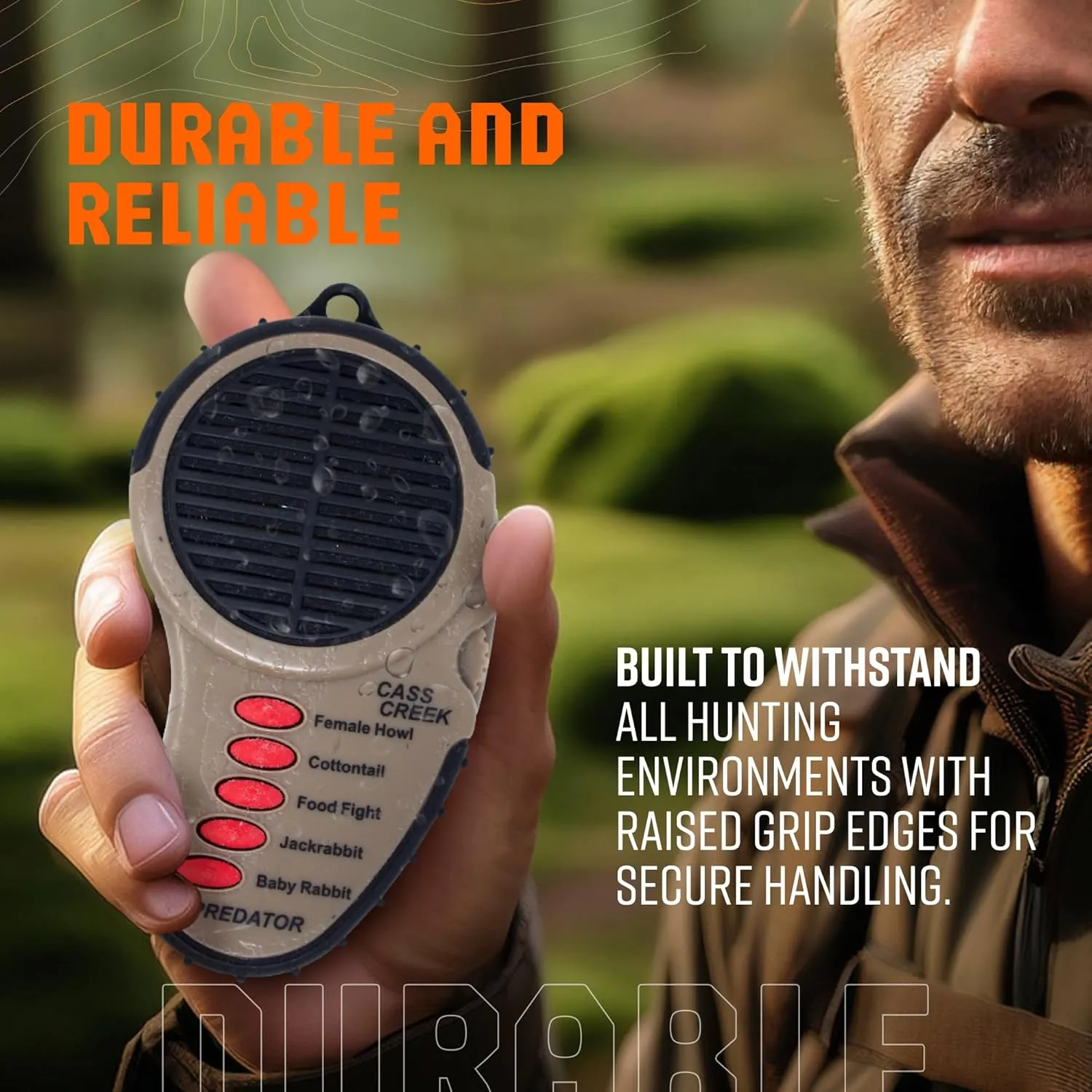 Cass Creek Ergo Call, Handheld Electronic Hunting Call, Compact Design, 5 Authentic Calls in 1, Expert Calls for Everyone
