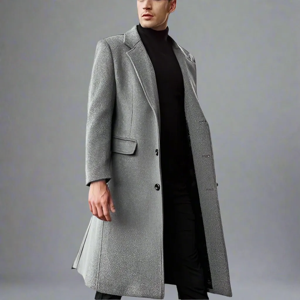 Casual Winter Long Wool Coat