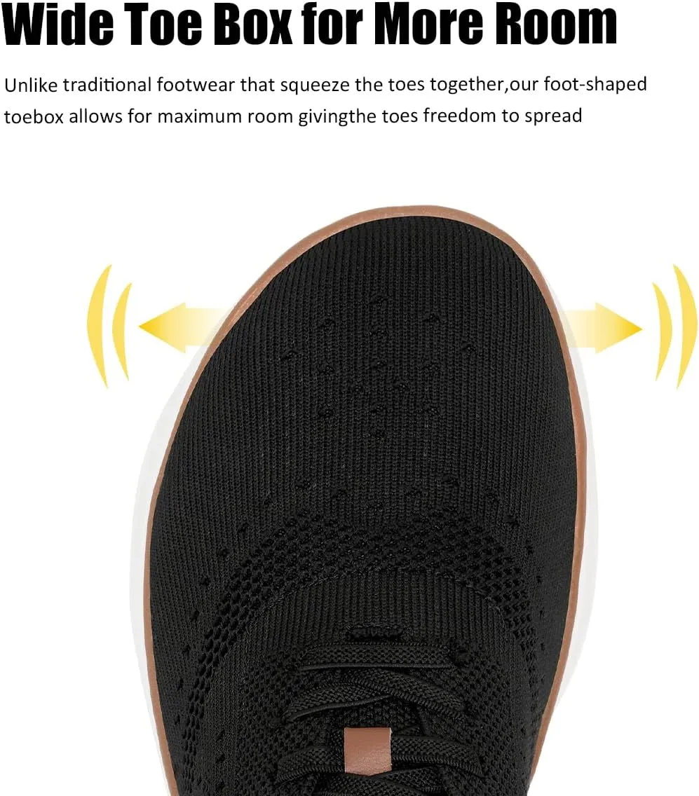 CFVKPT Mens Barefoot Dress Shoes Wide Toe Box Zero Drop Oxfords Shoes Business Casual Sneakers Size 6.5-12