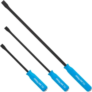 CHANNELLOCK 3pc Professional Pry Bar Set w/ 12, 17, and 25-inch Pry Bars, Made in USA, Molded 4-Sided Textured Grip