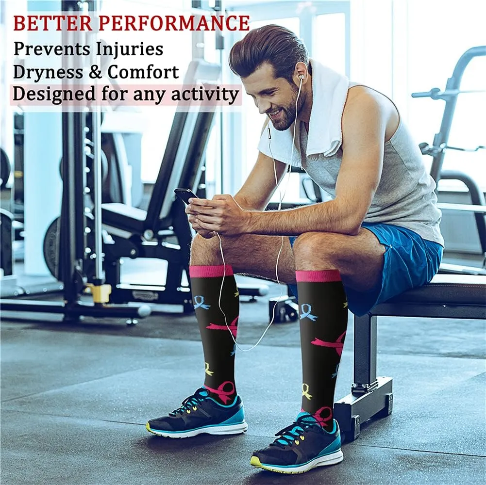 CHARMKING Compression Socks for Women & Men Circulation (8 Pairs) 15-20 mmHg is Best Support for Athletic Running,Hiking