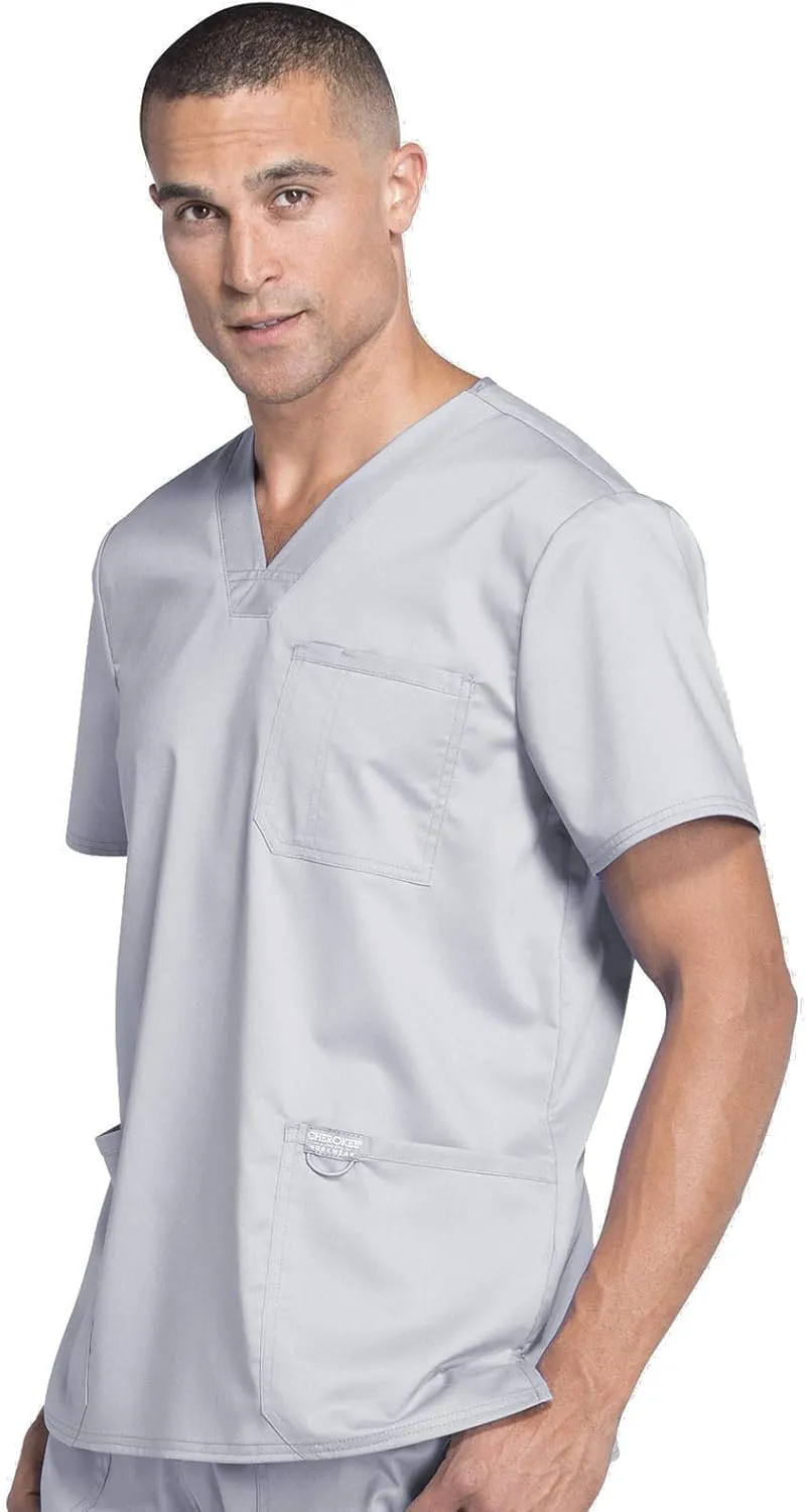 Cherokee V- Neck Men's Scrubs Top with Pockets WW670