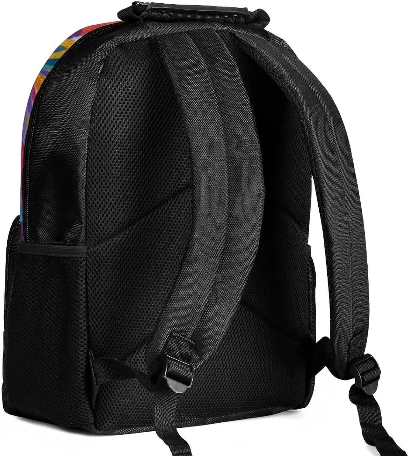 Chic Cartoon Woman African American Black Woman Art Rucksack Polyester Anti-Theft Multipurpose Bookbag Big Capacity Travel and Sport Backpack Rucksack With Side Pockets
