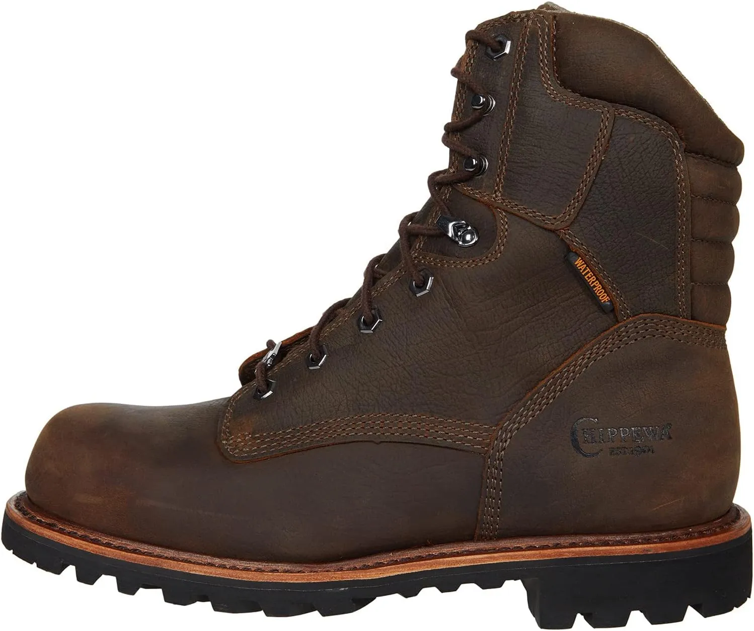 Chippewa Men's Bolville Fossil Work Boot Nano Composite Toe Brown