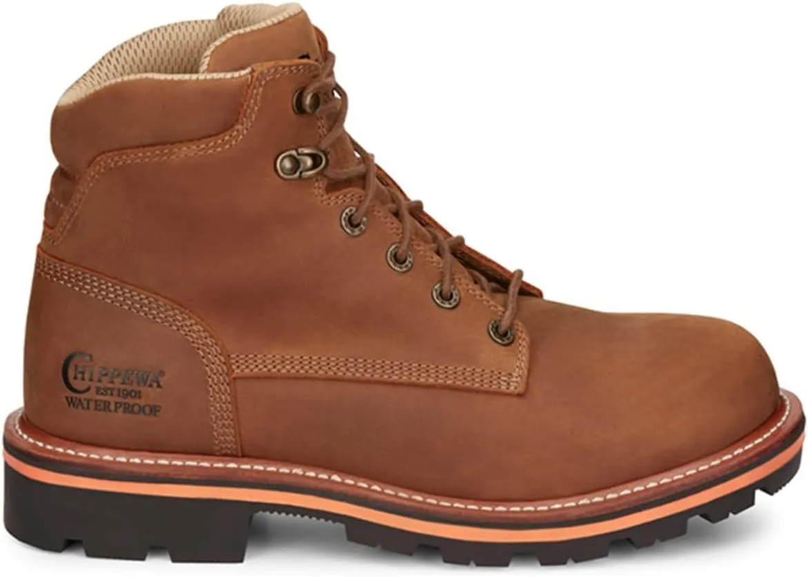 Chippewa Men's Thunderstruck 6" Lace-Up Waterproof Work Boot Round Toe - Th1010
