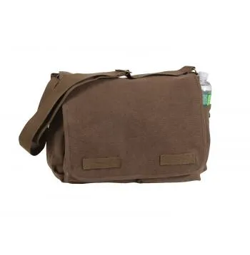 Classic Canvas Messenger Bag – Heavy-Duty Military-Style Shoulder Bag for Daily Use & Travel