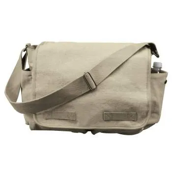Classic Canvas Messenger Bag – Heavy-Duty Military-Style Shoulder Bag for Daily Use & Travel
