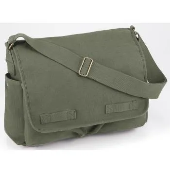 Classic Canvas Messenger Bag – Heavy-Duty Military-Style Shoulder Bag for Daily Use & Travel