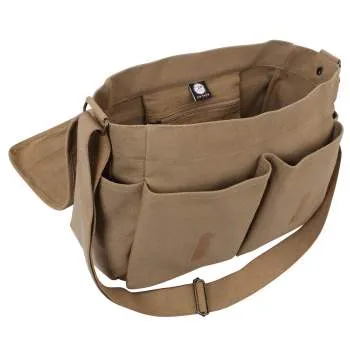 Classic Canvas Messenger Bag – Heavy-Duty Military-Style Shoulder Bag for Daily Use & Travel