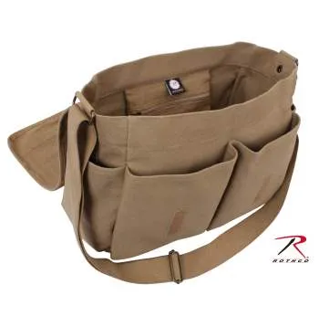 Classic Canvas Messenger Bag – Heavy-Duty Military-Style Shoulder Bag for Daily Use & Travel