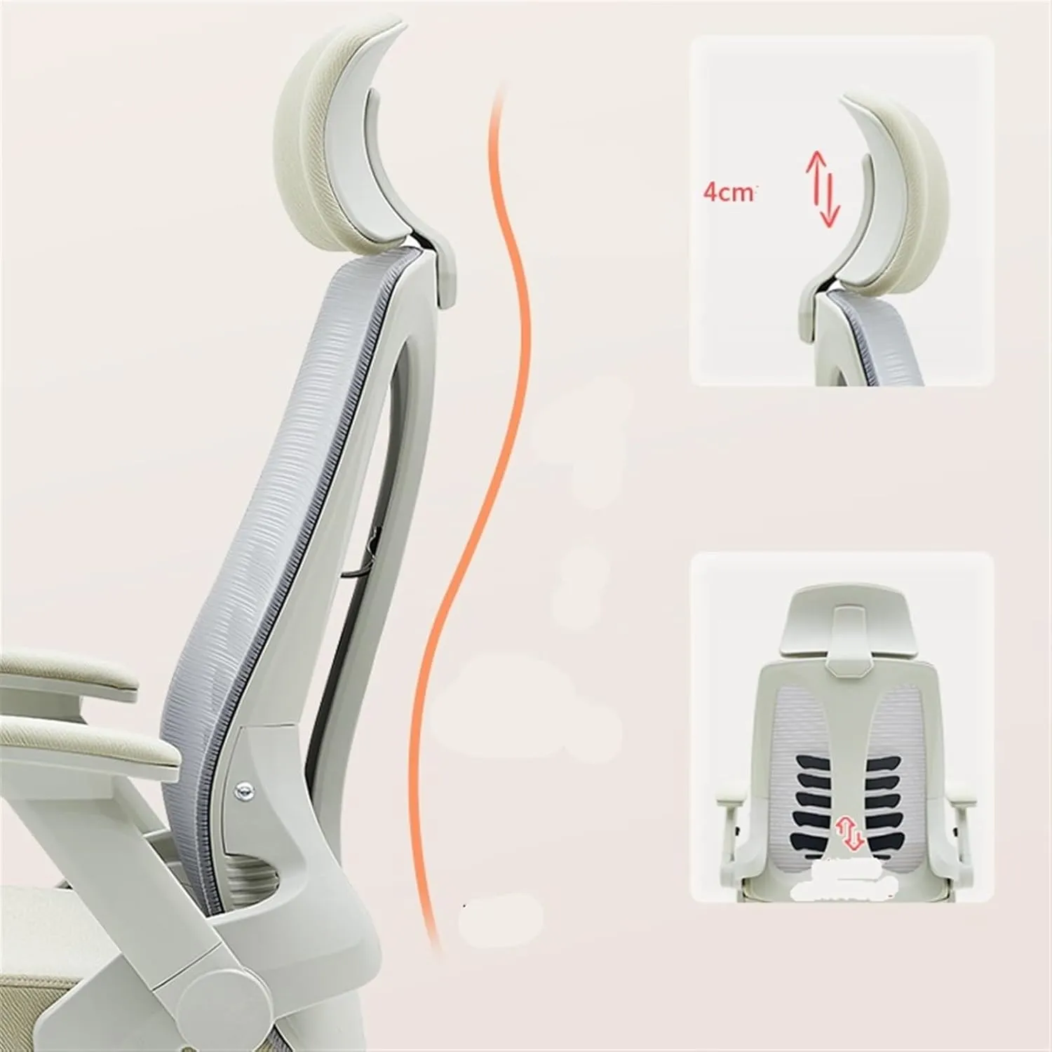 Classic Ergonomic Chair Lumbar Support Office Chair Comfortable Swivel Computer Chair for Home Study Study Writing Seat Desk Task Chair(Red)