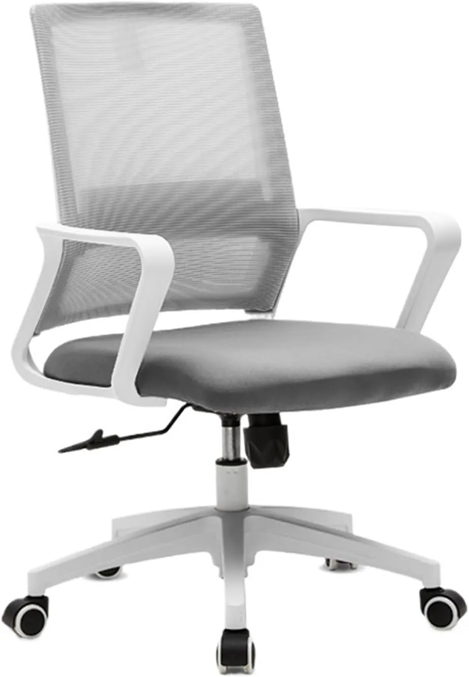 Classic Ergonomic Mesh Rolling Work Swivel Task Chairs, Comfortable Lumbar Support for Home, Bedroom, Study, Dorm, Student, Adults Desk Task Chair(Gris)