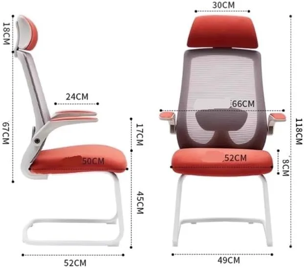 Classic Ergonomic Office Chair No Wheels Gaming Chair with Adjustable Arms, Home Office Desk Chair, Task Chair with Lumbar Support Desk Task Chair(Gris)