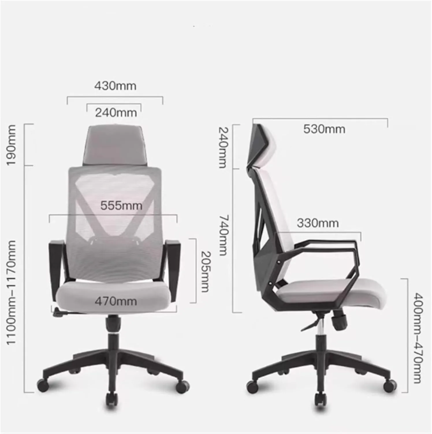 Classic Fashion Adjustable Swivel Office Chair Ergonomic Mid-Back Mesh Rolling Work Swivel Task Chairs with Wheels Study Conference ChairBackrest Desk Task Chair(Green)