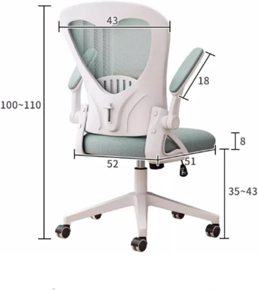 Classic Office Chair Adjustable Lumbar Support and Armrests High Back Ergonomic Office Chair Hickened Cushion Desk Chairs Desk Task Chair(Green)