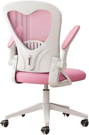 Classic Office Chair Adjustable Lumbar Support and Armrests High Back Ergonomic Office Chair Hickened Cushion Desk Chairs Desk Task Chair(Pink)