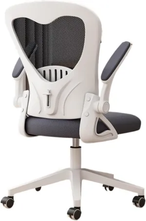 Classic Office Chair Adjustable Lumbar Support and Armrests High Back Ergonomic Office Chair Hickened Cushion Desk Chairs Desk Task Chair(White)