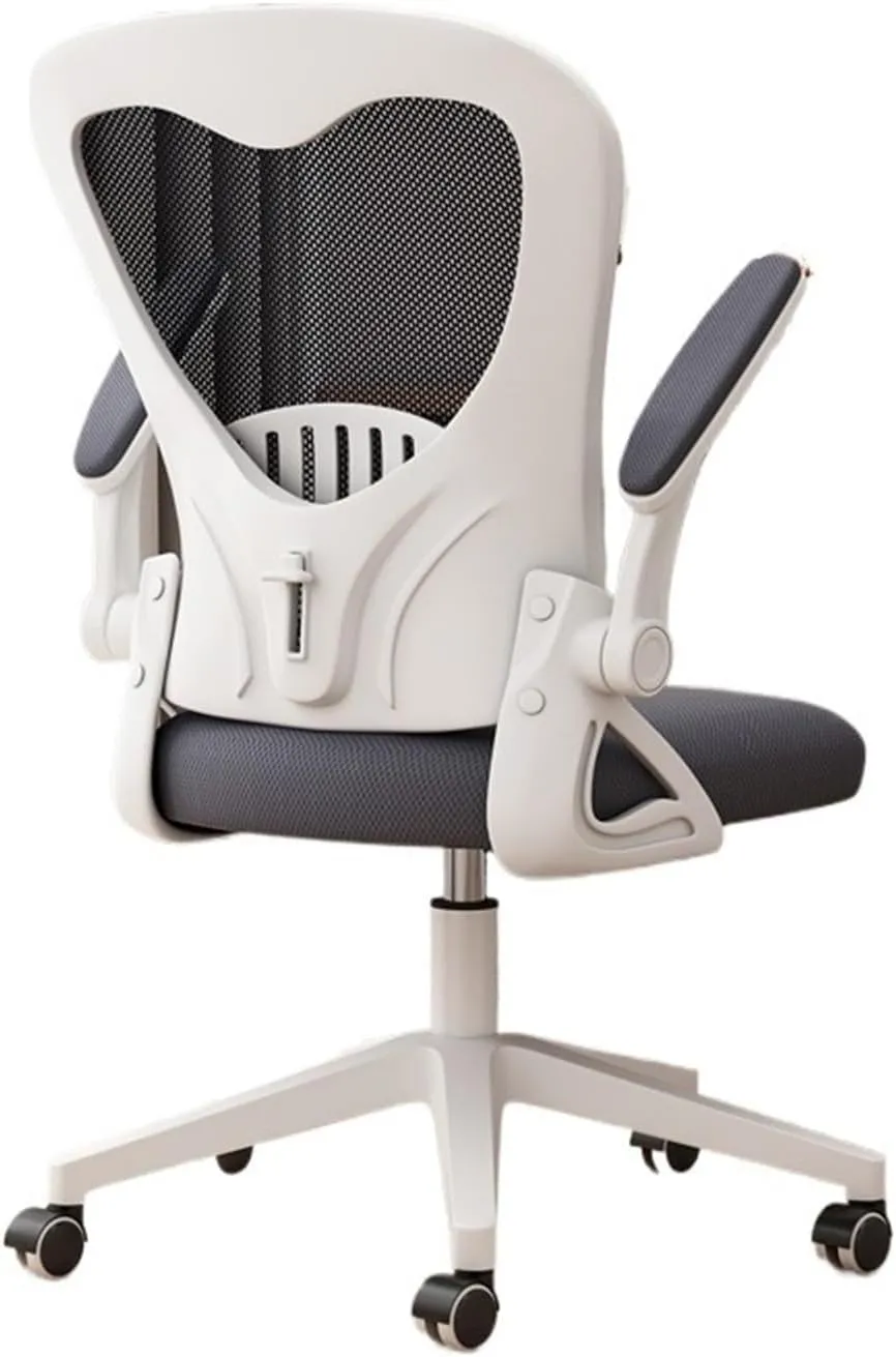 Classic Office Chair Adjustable Lumbar Support and Armrests High Back Ergonomic Office Chair Hickened Cushion Desk Chairs Desk Task Chair(White)
