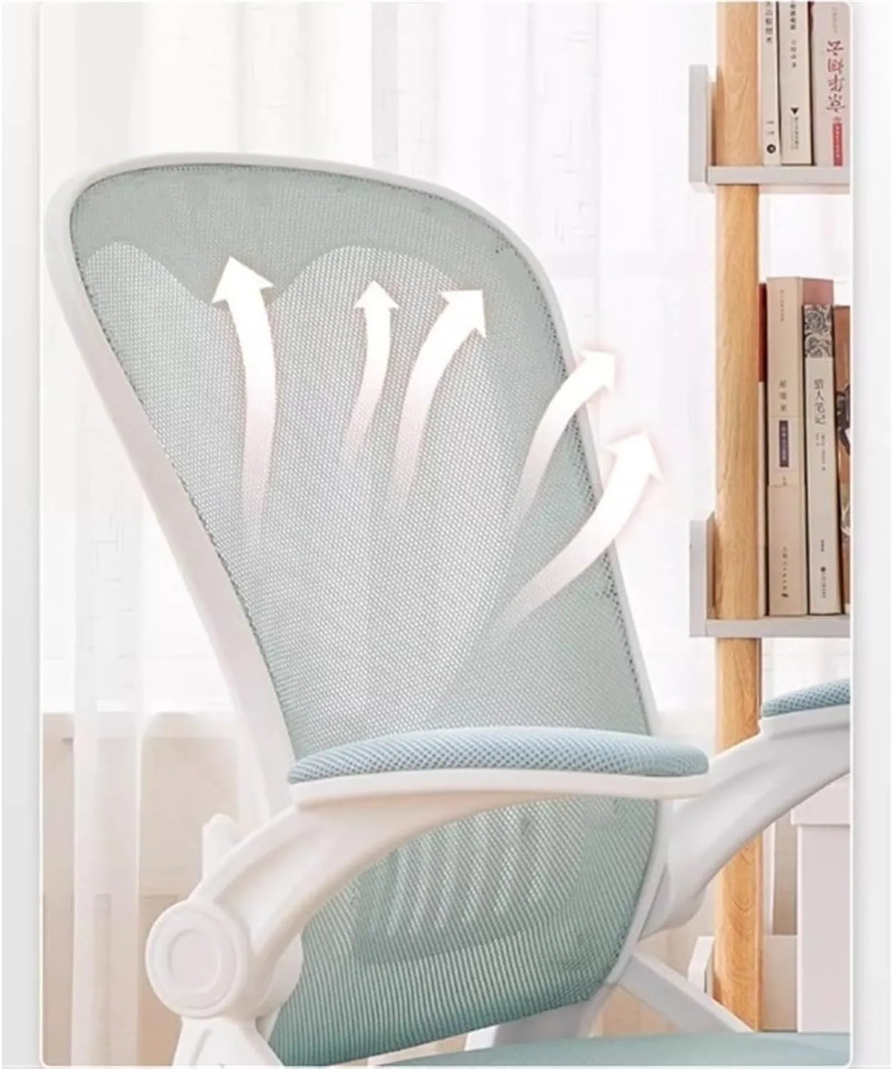Classic Office Chair Adjustable Lumbar Support and Armrests High Back Ergonomic Office Chair Hickened Cushion Desk Chairs Desk Task Chair(White)
