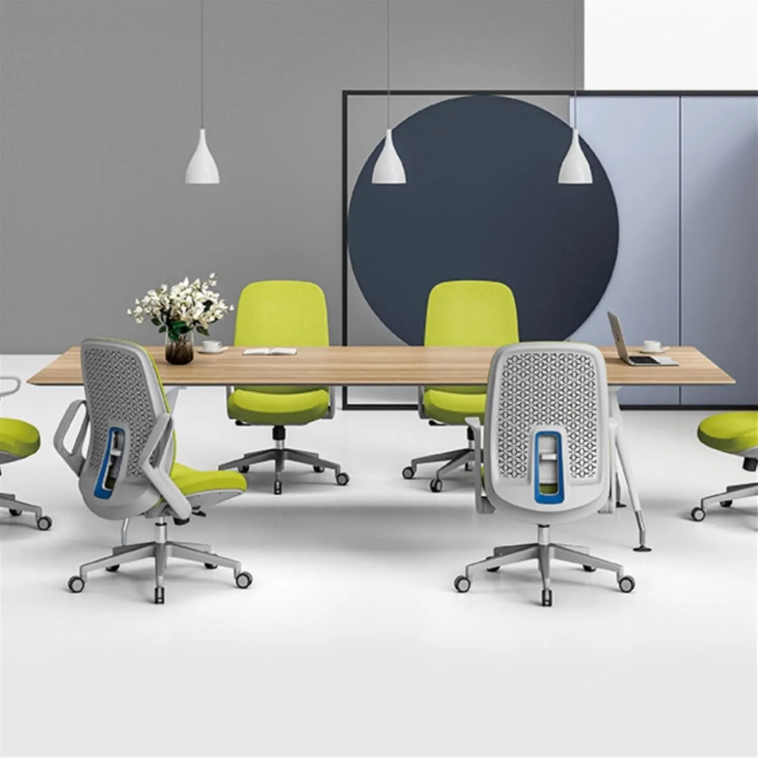 Classic Office Furniture Supporting Staff Office Chair Computer Chair Household Swivel Chair Sedentary Not Tired Lumbar Protection Desk Task Chair(Green)