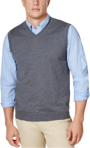 Club Room Mens Basic Knit Sweater Vest charcoalhtr S