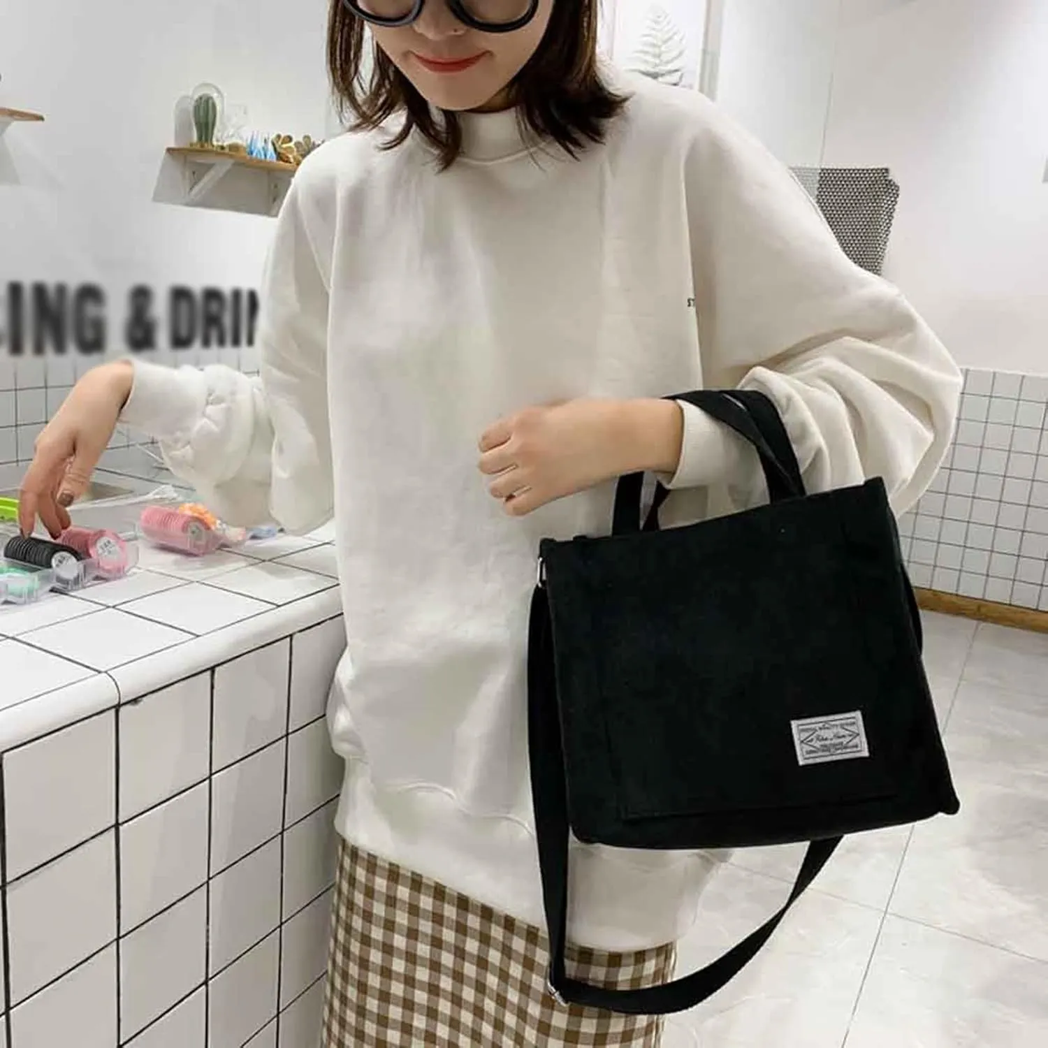 Clutch Purses for Women Formal Small Crossbody Bags Classic Double Zip Top Satchel Bags Elegant Sling Bag(Black)