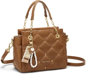 Cnoles Satchel Bag For Women Fashion Leather Handbags and Purses Shoulder Tote Crossbody Top Handle Bags