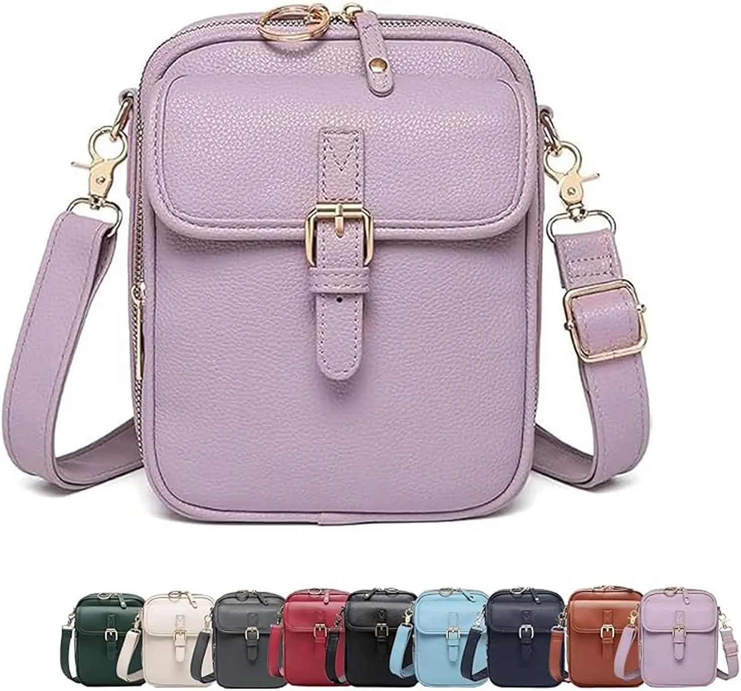 Collaboraten1 Crossbody Leather Bag, with Built in Wallet, Anti-Theft Retro Design