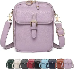 Collaboraten1 Crossbody Leather Bag, with Built in Wallet, Anti-Theft Retro Design