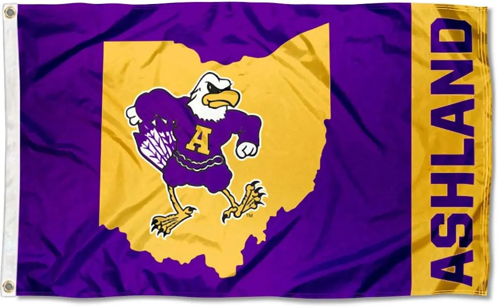 College Flags & Banners Co. Ashland Eagles State of Ohio Grommet Flag