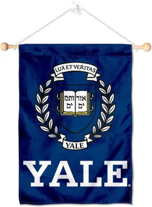 College Flags & Banners Co. Yale Bulldogs Window Wall Banner Hanging Flag with Suction Cup