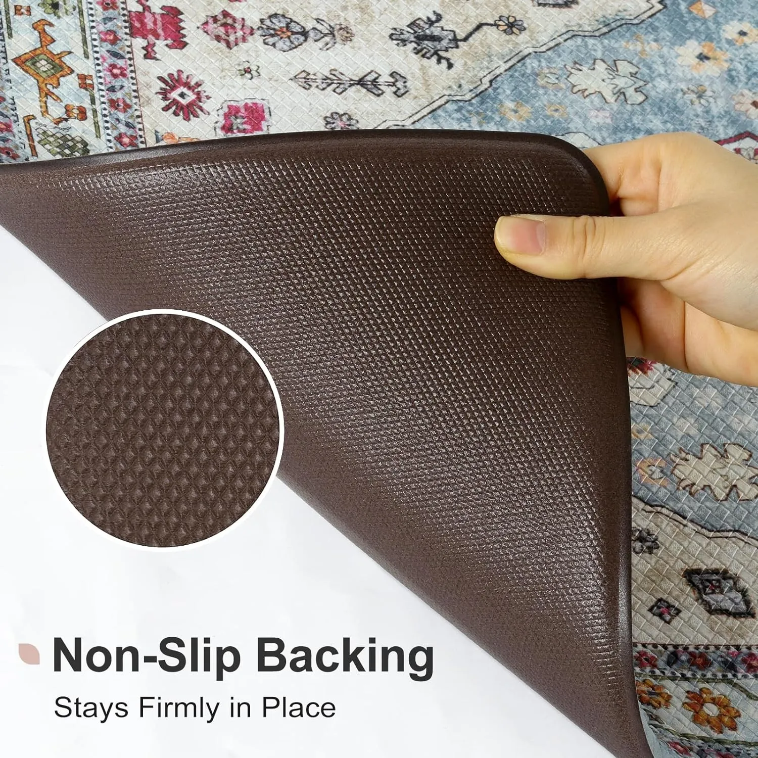 Collive Anti-Fatigue Floor Mats - Aqua Washable, Non-Slip, 17'x59' for Kitchen, Office, Laundry