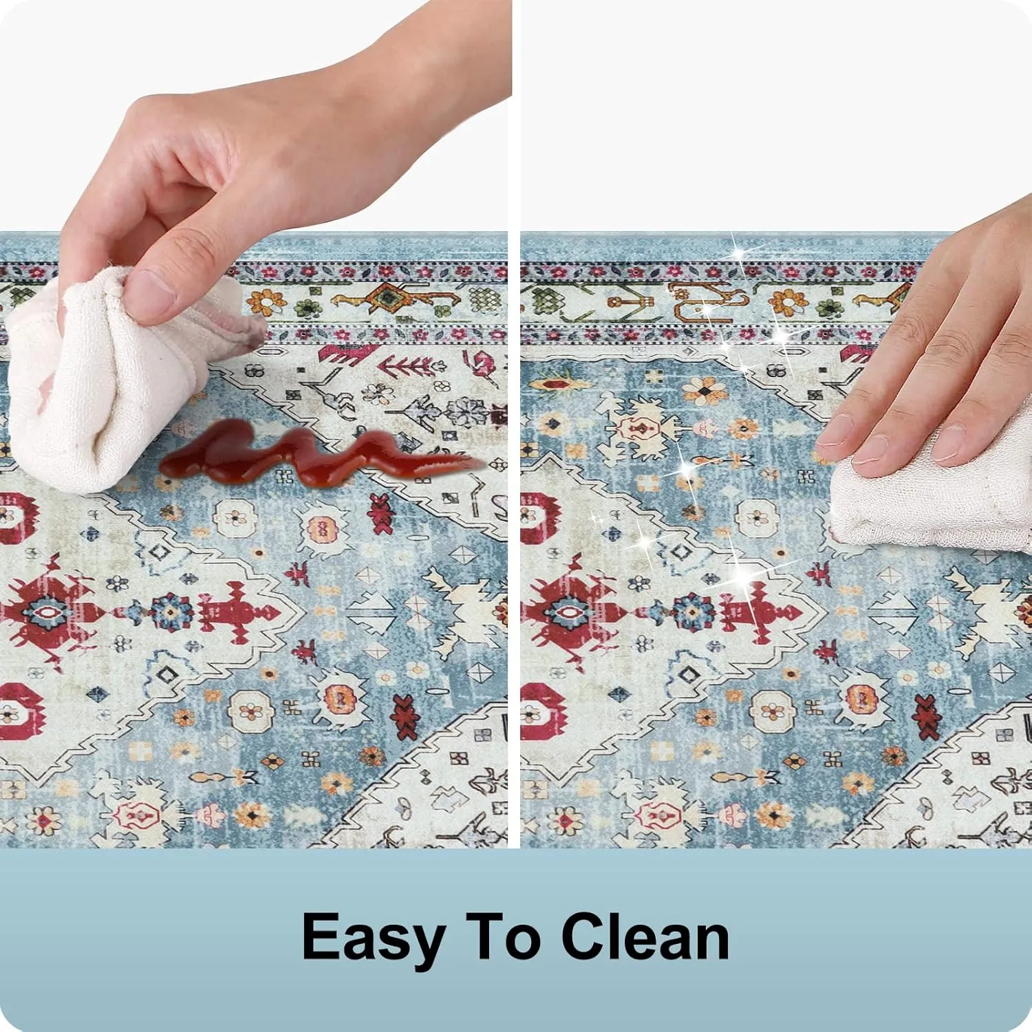 Collive Anti-Fatigue Floor Mats - Aqua Washable, Non-Slip, 17'x59' for Kitchen, Office, Laundry
