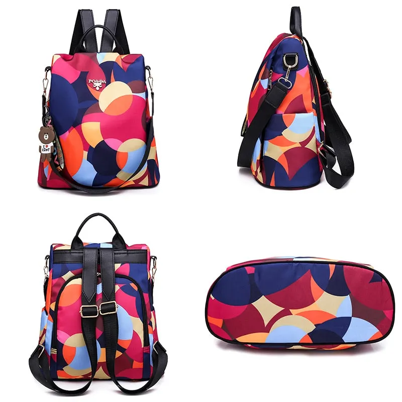 Colorful Anti-Theft Backpack