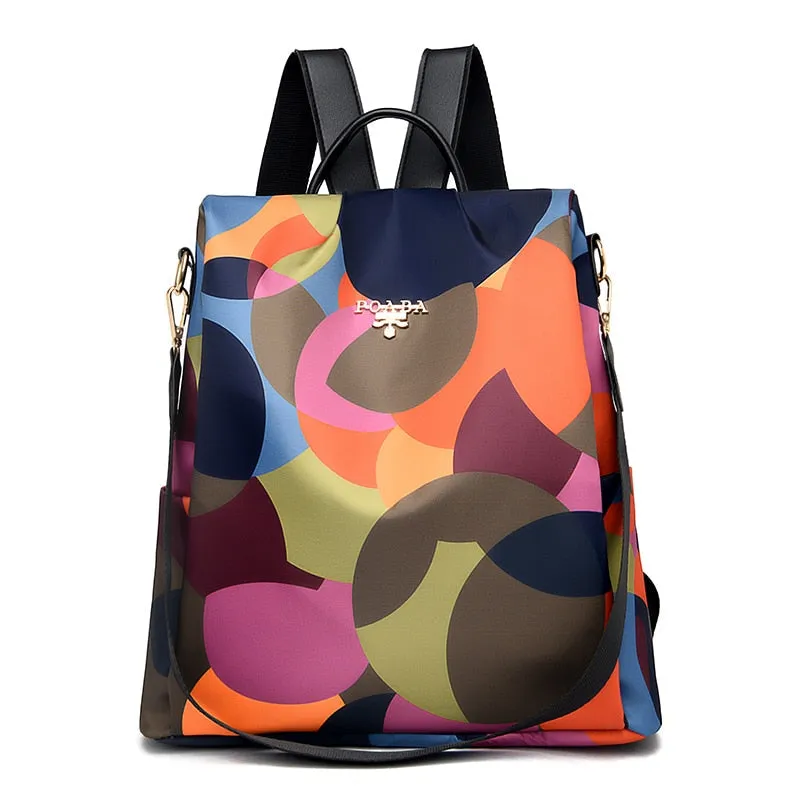 Colorful Anti-Theft Backpack