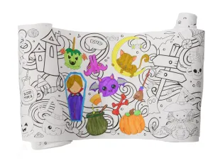 Coloring Paper Roll - 18-Foot Drawing Paper Roll for Kids and Adults, Use in Kids' Easel or as Giant Coloring Poster, Large Sheet with Durable Paper, Perfect for Parties, Classrooms & Work (Halloween)