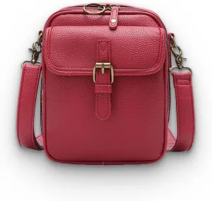 Comebybuy Purse Vintage Mini Messenger Bag, Leather Vintage Double Layer Large Capacity Messenger Bag For Women