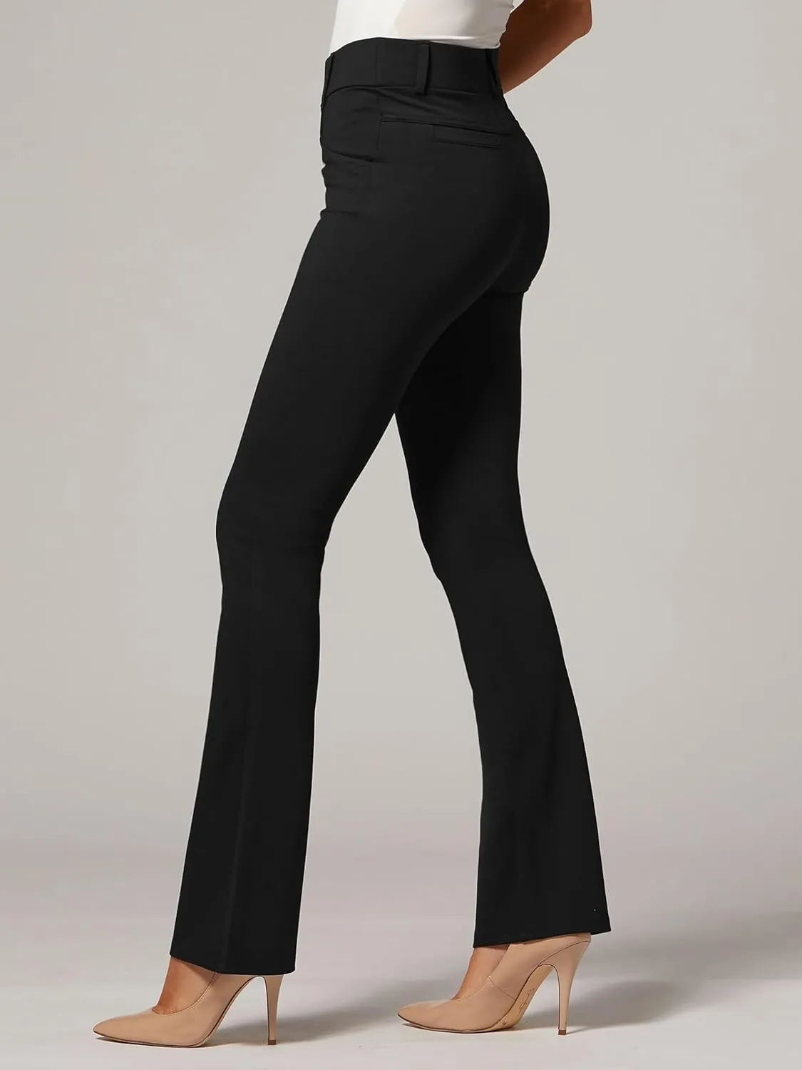 Conceited Dress Pants for Women with Pockets - Stretch Ponte Fabric - Wear to Work - Tummy Control (Available in Plus Size)