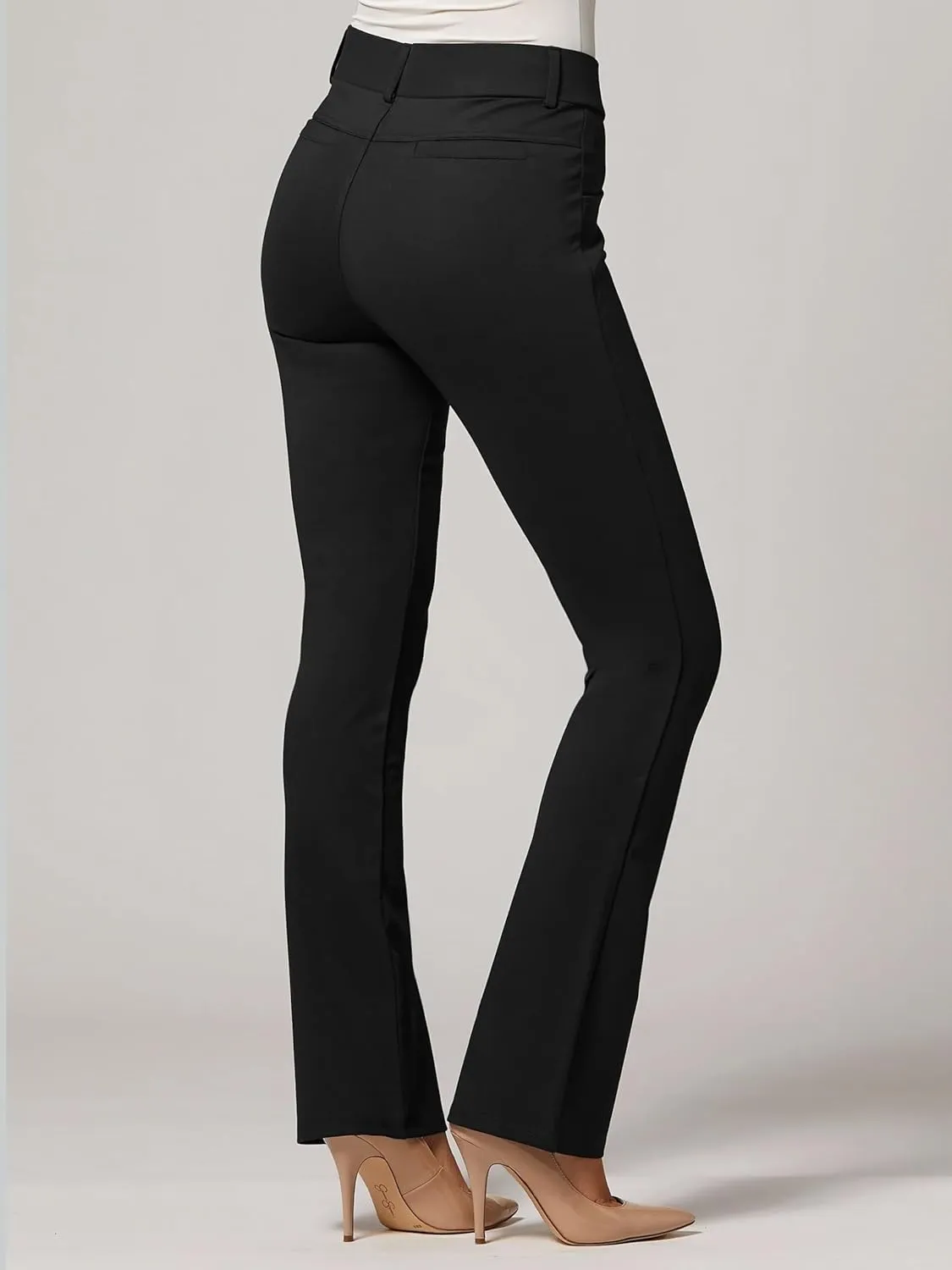 Conceited Dress Pants for Women with Pockets - Stretch Ponte Fabric - Wear to Work - Tummy Control (Available in Plus Size)